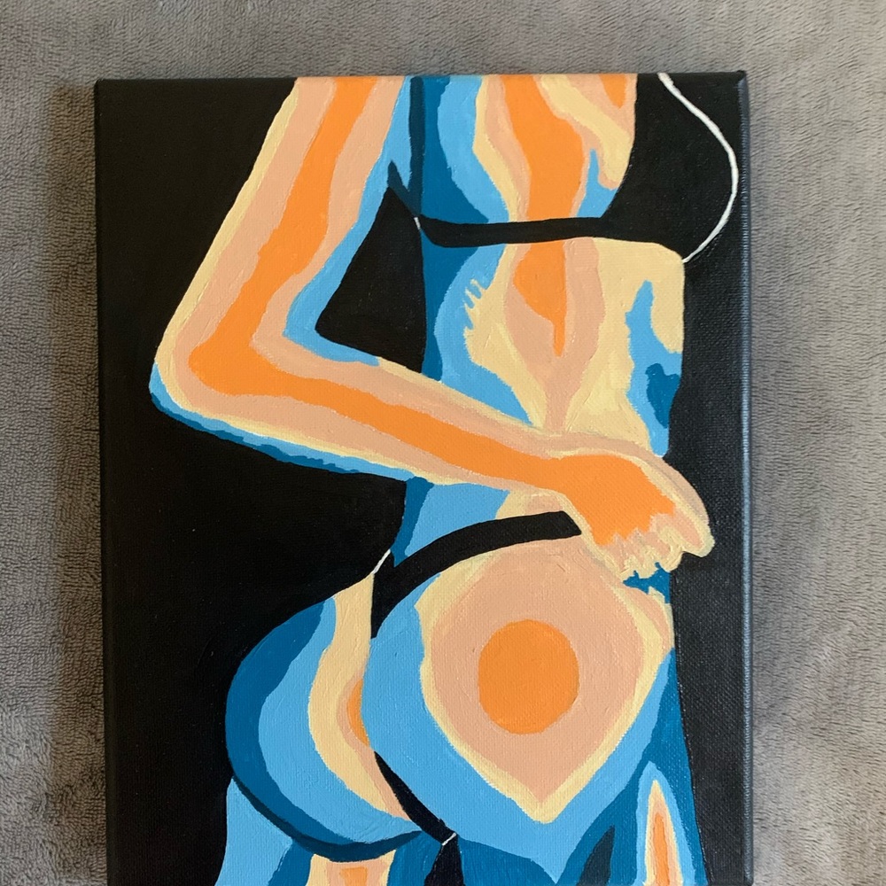 Thermal body acrylic painting 8x10